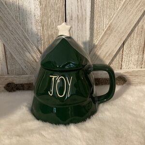 Rae Dunn Tree Joy Mug with Topper